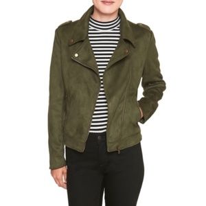 Banana Republic, Vegan Suede Moto Jacket, Size S